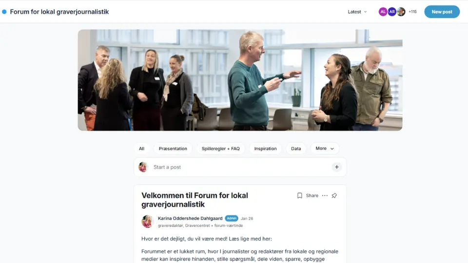 Forside til forum for lokal graverjournalistik